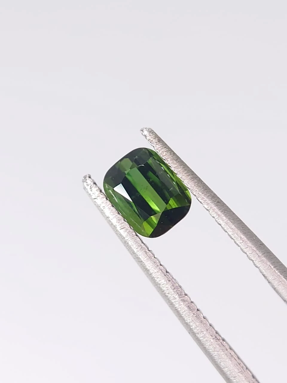 0.7ct Natural Green Tourmaline Cushion Cut Loose Gemstone from Afghanistan — view 2